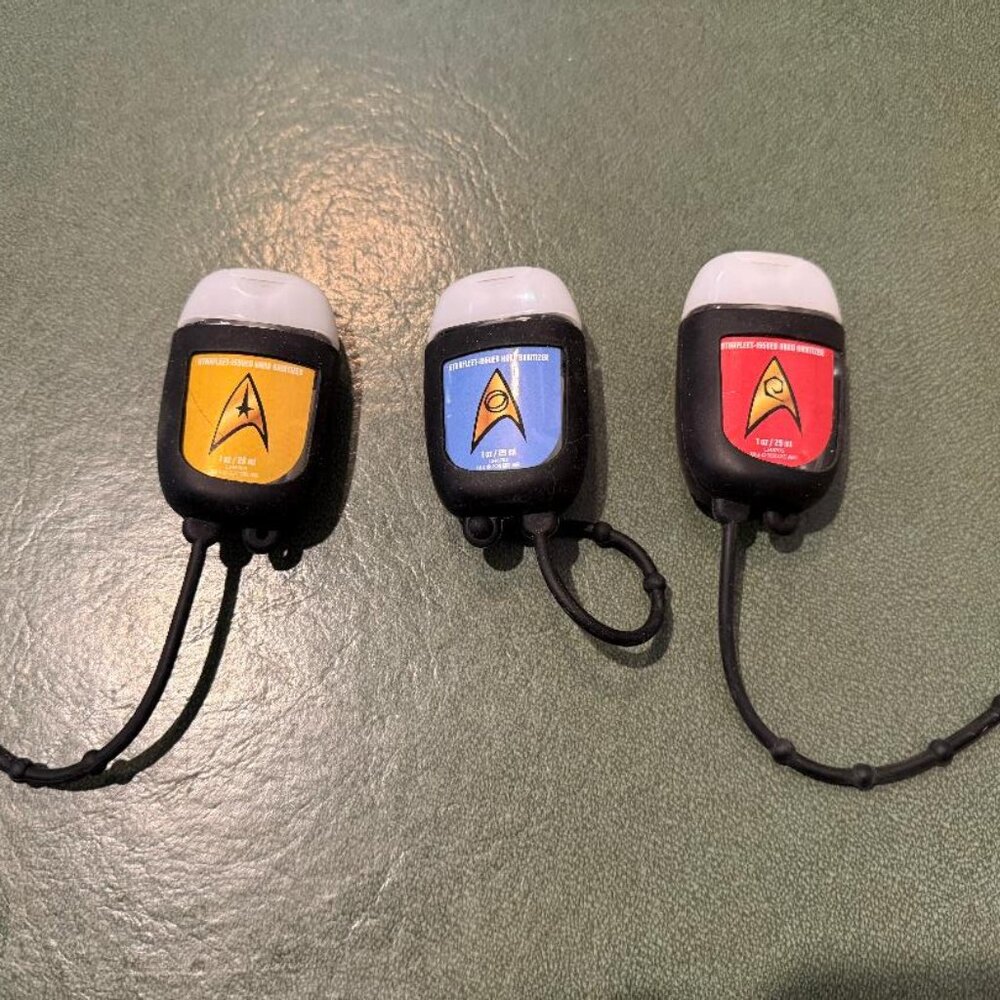 Hand Sanitizer - Star Trek themed Bottles - New in Travel Case (set of 3)